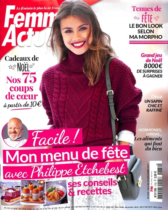 Couverture du magazine "Femme Actuelle", numéro du 4 au 10 décembre 2017.
