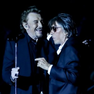 Exclusif - Eddy Mitchell, Johnny Hallyday et Jacques Dutronc - Premier concert "Les Vieilles Canailles" au stade Pierre Mauroy à Lille 10/06/2017