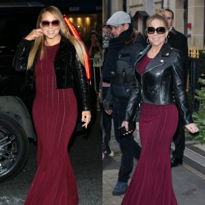 Mariah Carey, photographiée en septembre 2015 et décembre 2017 dans la même robe ALAÏA.