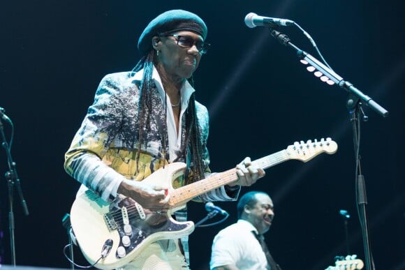 Nile Rodgers et son groupe Chic en concert au BluesFest 2017 à l'O2 Arena à Londres. Le 28 octobre 2017