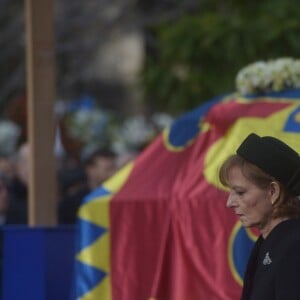 La princesse Margarita de Roumanie - Obsèques du roi Michel de Roumanie à Bucarest, le 16 décembre 2017.