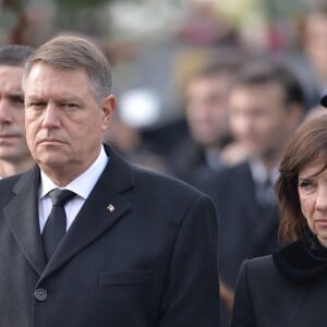 Klaus Iohannis (président de la Roumanie) et sa femme Carmen - Obsèques du roi Michel de Roumanie à Bucarest, le 16 décembre 2017.