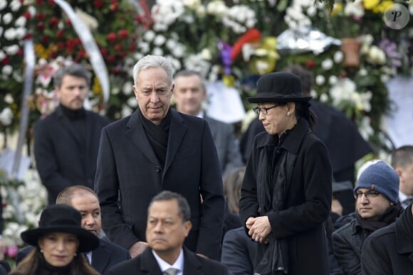 Hans Klemm et sa femme Mari Kano - Obsèques du roi Michel de Roumanie à Bucarest, le 16 décembre 2017.