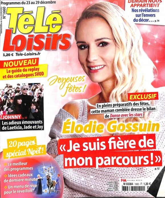 Magazine Télé-Loisirs en kiosques le 18 décembre 2017.