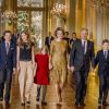 Le prince Gabriel, la princesse Elisabeth, la princesse Eleonore, la reine Mathilde, le roi Philippe, le prince Emmanuel - La famille royale de Belgique assiste au traditionnel concert de Noël au palais royal à Bruxelles le 20 décembre 2017. 20/12/2017 - Bruxelles