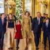 Le prince Gabriel, la princesse Elisabeth, la princesse Eleonore, la reine Mathilde, le roi Philippe, le prince Emmanuel - La famille royale de Belgique assiste au traditionnel concert de Noël au palais royal à Bruxelles le 20 décembre 2017. 20/12/2017 - Bruxelles