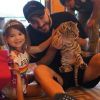 Karim Benzema en famille avec son fils et sa fille Mélia sur Instagram, le 31 décembre 2017.