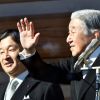 L'empereur Akihito du Japon lors de la cérémonie des voeux de l'empereur du Japon depuis le palais impérial à Tokyo le 2 janvier 2018. 02/01/2018 - Tokyo