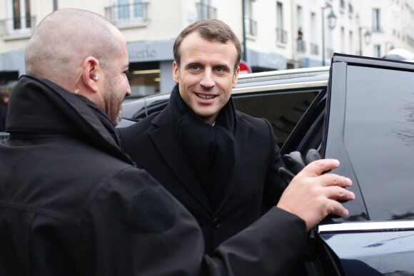 Emmanuel Macron - Hommage aux victimes de l'attentat de l'Hyper Cacher de la porte de Vincennes à Paris le 7 janvier 2018. La prise d'otages du magasin Hyper Cacher de la porte de Vincennes à Paris est une attaque terroriste islamiste et antisémite, perpétrée le 9 janvier 2015 qui avait fait 5 morts en tout (trois clients, un employé, le terroriste). © Stéphane Lemouton/Bestimage