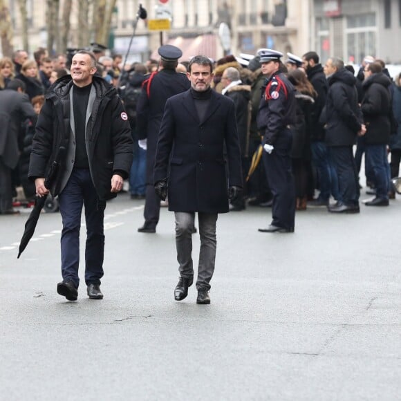 Manuel Valls - Hommage aux victimes de l'attentat de Charlie Hebdo à Paris le 7 janvier 2018. L'attentat contre Charlie Hebdo est une attaque terroriste islamiste perpétrée contre le journal satirique Charlie Hebdo le 7 janvier 2015 à Paris, jour de la sortie du numéro 1 177 de l'hebdomadaire qui avait a fait 12 morts. © Stéphane Lemouton/Bestimage