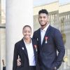 Estelle Mossely et Tony Yoka - Cérémonie de remise de décorations aux médaillés olympiques et paralympiques 2016 au palais de l'Elysée à Paris. Le 1er décembre 2016 © Pierre Perusseau / Bestimage