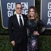 Tom Hanks et sa femme Rita Wilson sur le tapis rouge de la 75ème cérémonie des Golden Globe Awards au Beverly Hilton à Los Angeles, le 7 janvier 2018. © Chris Delmas/Bestimage