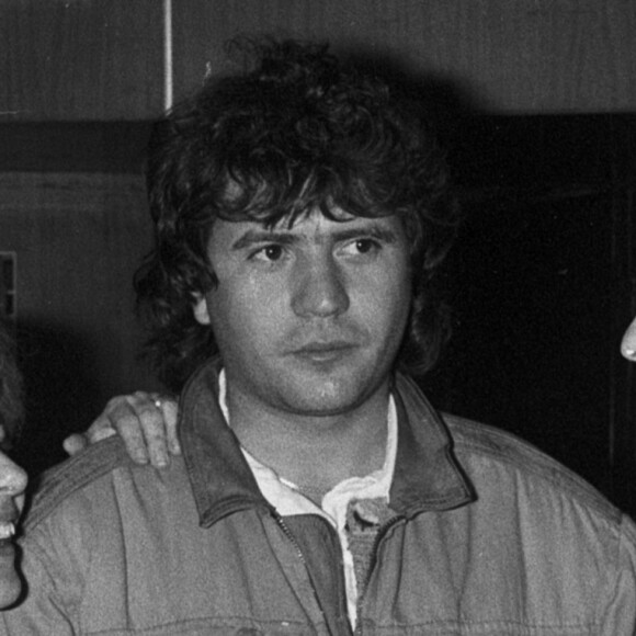 France Gall et Daniel Balavoine dans la loge de Michel Berger après la première au Palais des Sports le 24 mail 1983 © Jean-Claude Woestelandt / Bestimage