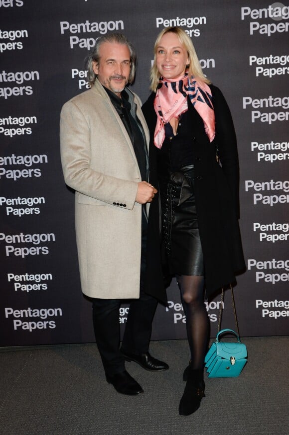 Bruno Aveillan et sa femme Inna Zobova - Avant-première du film "Pentagon Papers" au cinéma l'UGC Normandie à Paris, France, le 13 janvier 2018. © Borde-Coadic/Bestimage