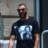 Exclusif - L'attaquant du Real Madrid Karim Benzema en vacances avec des amis à New York, le 19 juin 2017.