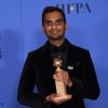 Aziz Ansari (Golden Globe du meilleur acteur dans une série télévisée musicale ou comique pour "Master of None") - Pressroom - 75ème cérémonie annuelle des Golden Globe Awards au Beverly Hilton Hotel à Los Angeles, le 7 janvier 2018. © Chris Delmas/Bestimage