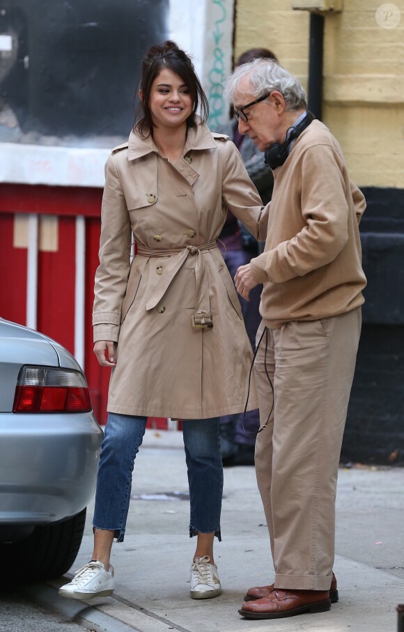 Woody Allen et Selena Gomez à New York le 11 septembre 2017.