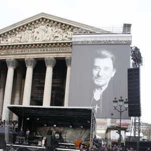 Obsèques de Johnny Hallyday en l'église La Madeleine à Paris, le 9 décembre 2017. © Christophe Aubert/Bestimage