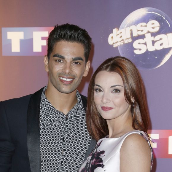 Christophe Licata, Priscilla Betti - Photocall Danse avec les stars 6 devant TF1 à Boulogne-Billancourt, le 7 octobre 2015.