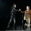 Exclusif - Florent Pagny et Johnny Hallyday en duo lors du "Born Rocker Tour" à l'AccorHotels Arena (ex-Bercy) à Paris, le 14 juin 2013.
