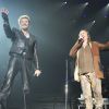 Exclusif - Florent Pagny et Johnny Hallyday en duo lors du "Born Rocker Tour" à l'AccorHotels Arena (ex-Bercy) à Paris, le 14 juin 2013.