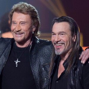 Exclusif - Christophe Maé et Florent Pagny - Johnny Hallyday enregistre le 9 décembre 2013 l'emission "Ce soir on chante les tubes 2013", presentée par Estelle Denis et diffusée le 3 janvier 2014 sur TF1.