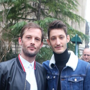 Nicolas Duvauchelle et Pierre Niney - Sortie des people au défilé de mode Dior Homme Automne-Hiver 2018-2019 à Paris le 20 janvier 2018. © CVS / Veeren / Bestimage