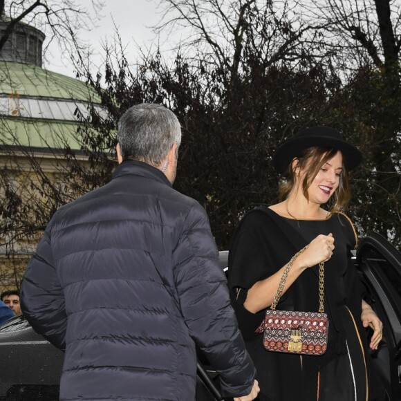 Natasha Andrews - Arrivée des people au défilé de mode Dior Homme Automne-Hiver 2018-2019 à Paris, le 20 janvier 2018. © Pierre Perusseau/Bestimage