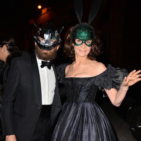 Exclusif - Valérie Lemercier et son compagnon Mathias Kiss au "Le Bal Surréaliste" Dior au Musée Rodin lors de la Fashion Week haute couture printemps-été 2018 à Paris, le 22 janvier 2018. © CVS-Veeren/Bestimage