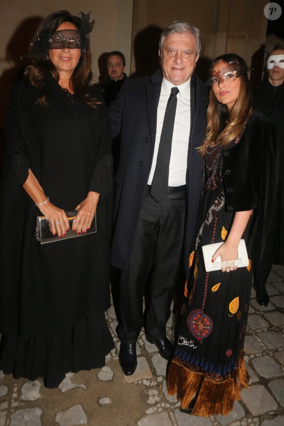 Exclusif - Sidney Toledano avec sa femme Katia et leur fille Julia au "Le Bal Surréaliste" Dior au Musée Rodin lors de la Fashion Week haute couture printemps-été 2018 à Paris, le 22 janvier 2018. © CVS-Veeren/Bestimage