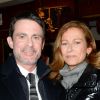 Semi-exclusif - Manuel Valls et sa femme Anne Gravoin à la représentation de la pièce "Les Fantômes de la rue Papillon" au théâtre du Gymnase Marie-Bell à Paris le 22 janvier 2018. © Coadic Guirec/Bestimage