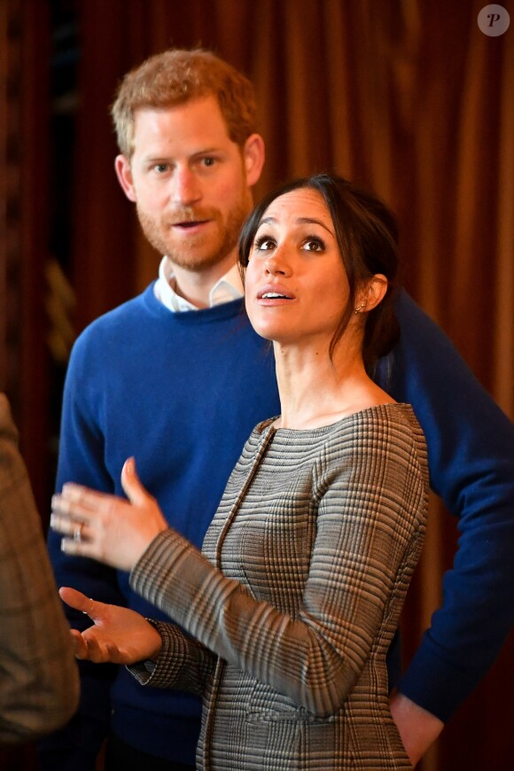 Le prince Harry et Meghan Markle au château de Cardiff le 18 janvier 2018.