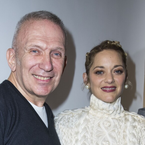 Jean-Paul Gaultier et Marion Cotillard au défilé de mode Jean Paul Gaultier, collection haute couture printemps-été 2018, à Paris. Le 24 janvier 2018  © Olivier Borde / Bestimage