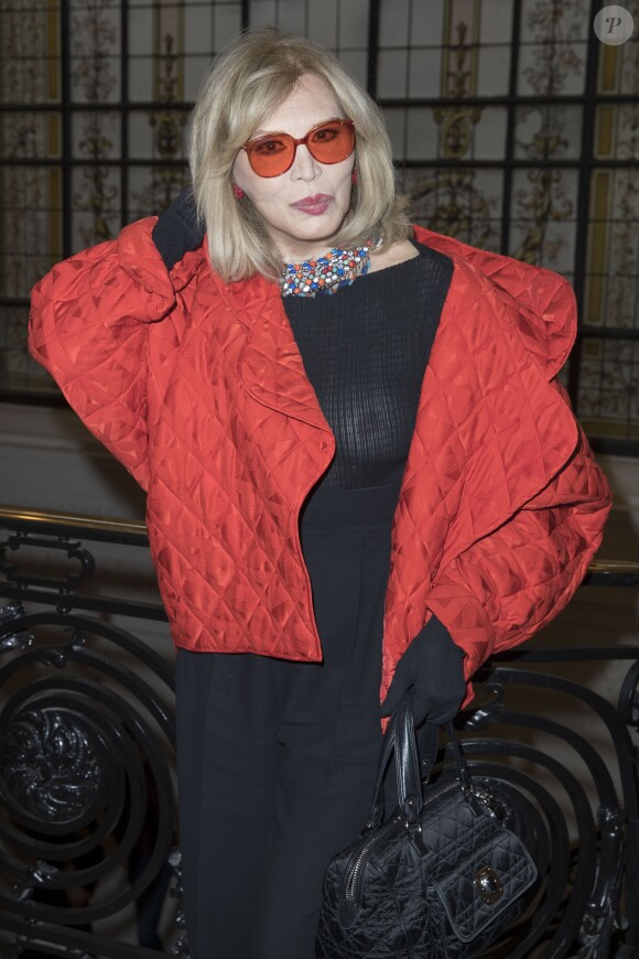 Amanda Lear au défilé de mode Jean Paul Gaultier, collection haute couture printemps-été 2018, à Paris. Le 24 janvier 2018 © Olivier Borde / Bestimage