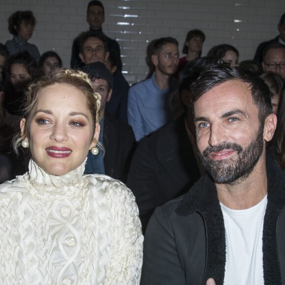Marion Cotillard et Nicolas Ghesquière au défilé de mode Jean Paul Gaultier, collection haute couture printemps-été 2018, à Paris. Le 24 janvier 2018  © Olivier Borde / Bestimage