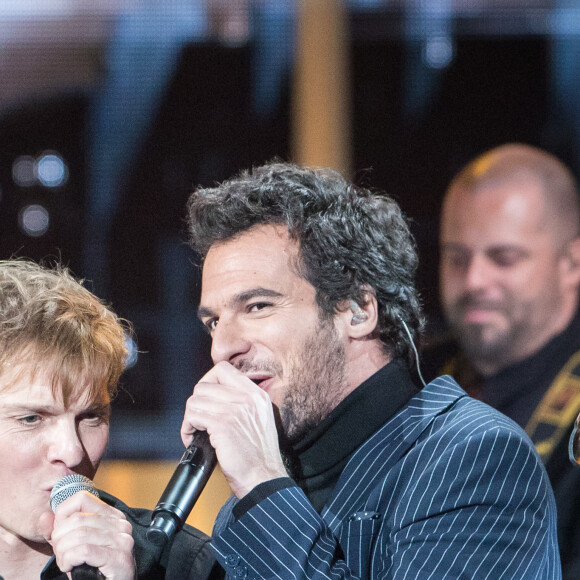 Exclusif - Bénabar et Amir - Enregistrement de l'émission "Gare au Garou", diffusée le 4 janvier 2018 sur France 2. © Cyril Moreau / Bestimage