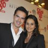 Faustine Bollaert et son mari Maxime Chattam - Avant-premiere du film "Stars 80" au Grand Rex le 19 octobre 2012.