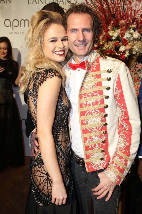 Julie Jardon et son nouveau compagnon Nicolas Mereau à la soirée Couture Ball au Mona Bismarck American Center à Paris, le 26 janvier 2018. © Philippe Baldini/Bestimage