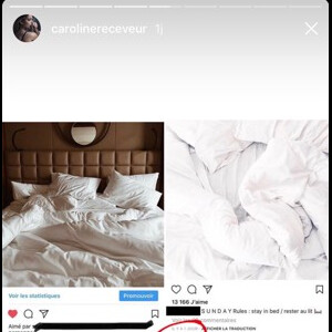 Caroline Receveur pointe du doigt Nabilla sur Instagram... sans la mentionner. Le 29 janvier 2018.