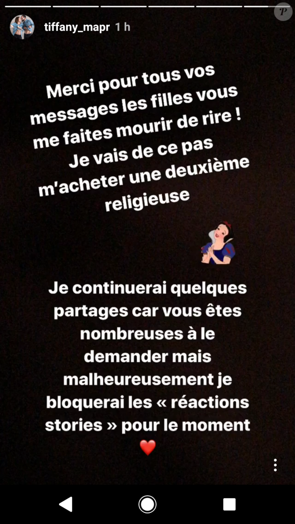 Tiffany répond aux critiques sur sa grossesse, Instagram, 31 janvier 2018