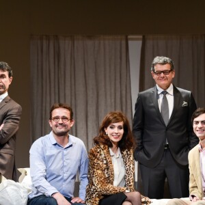 Anne Parillaud, Arthur Fenwick, Marc Fayet, Françoise Lepine, Jean Michel Lahmi, Adele Bernier - Filage de la pièce "Le lauréat" au théâtre Montparnasse à Paris le 29 janvier 2018. © Coadic Guirec/Bestimage