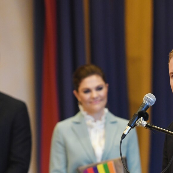 Gustav Fridolin (ministre de l'Éducation) - Visite de l'école "Matteusskolan" pour rencontrer les élèves qui suivent le "Youth Aware of Mental Health program" (programme sur la santé mentale) à Stockholm, le 31 janvier 2018.  Matteusskolan school's visit in Stockholm where they will meet children who have taken part in the YAM programme during one of their mental health activity sessions. on January 31st 201831/01/2018 - Stockholm