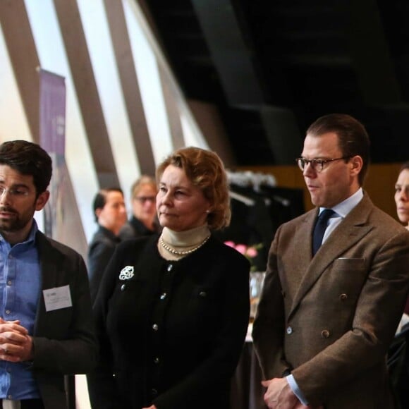 Le prince Daniel et la princesse Victoria de Suède, Kate Catherine Middleton (enceinte), duchesse de Cambridge et le prince William, duc de Cambridge - Visite de l'Institut Karolinska à Stockholm. Le 31 janvier 2018  Here, Prince William, Duke of Cambridge, Catherine, Duchess of Cambridge, Crown Princess Victoria, Crown Prince Daniel at the Karolinska Institute where they meet academics and practitioners to discuss Sweden's approach to managing mental health challenges.31/01/2018 - Stockholm