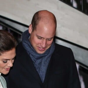 Le prince William, duc de Cambridge, la princesse Victoria de Suède - Visite de l'Institut Karolinska à Stockholm. Le 31 janvier 2018  Here, Prince William, Duke of Cambridge, Catherine, Duchess of Cambridge, Crown Princess Victoria, Crown Prince Daniel at the Karolinska Institute where they meet academics and practitioners to discuss Sweden's approach to managing mental health challenges.31/01/2018 - Stockholm