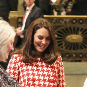 Catherine Kate Middleton (enceinte), duchesse de Cambridge lors de la visite du department store NK à Stockholm le 31 janvier 2018. Ils vont inaugurer une exposition interractive de produits de design anglais.  The Duchess of Cambridge visits the NK department store in Stockholm to open an interactive exhibition of UK design, fashion and brands that operate in Sweden.31/01/2018 - Stockholm