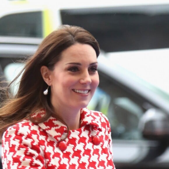 Catherine Kate Middleton (enceinte), duchesse de Cambridge lors de la visite du department store NK à Stockholm le 31 janvier 2018. Ils vont inaugurer une exposition interractive de produits de design anglais.  The Duchess of Cambridge visits the NK department store in Stockholm to open an interactive exhibition of UK design, fashion and brands that operate in Sweden.31/01/2018 - Stockholm