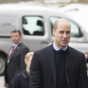 Kate Catherine Middleton (enceinte), duchesse de Cambridge, le prince William, duc de Cambridge, la princesse Victoria et le prince Daniel de Suède - Arrivées à l'Institut Karolinska à Stockholm. Le 31 janvier 2018  31st January 2018 Stockholm Sweden Britain's Prince William and Catherine, the Duchess of Cambridge, accompanied by Crown Princess Victoria and Prince Daniel arrive at the Karolinska Institute to learn about Sweden's approach to mental health challenges.31/01/2018 - Stockholm