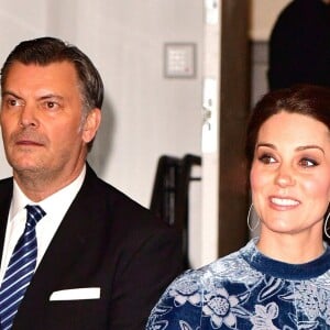 La duchesse Catherine de Cambridge en Erdem à la Fotografiska Gallery à Stockholm le 31 janvier 2018.