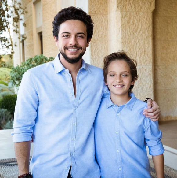 Le prince Hussein de Jordanie et son frère le prince Hashem, photo Instagram pour les 13 ans de Hashem le 30 janvier 2018.