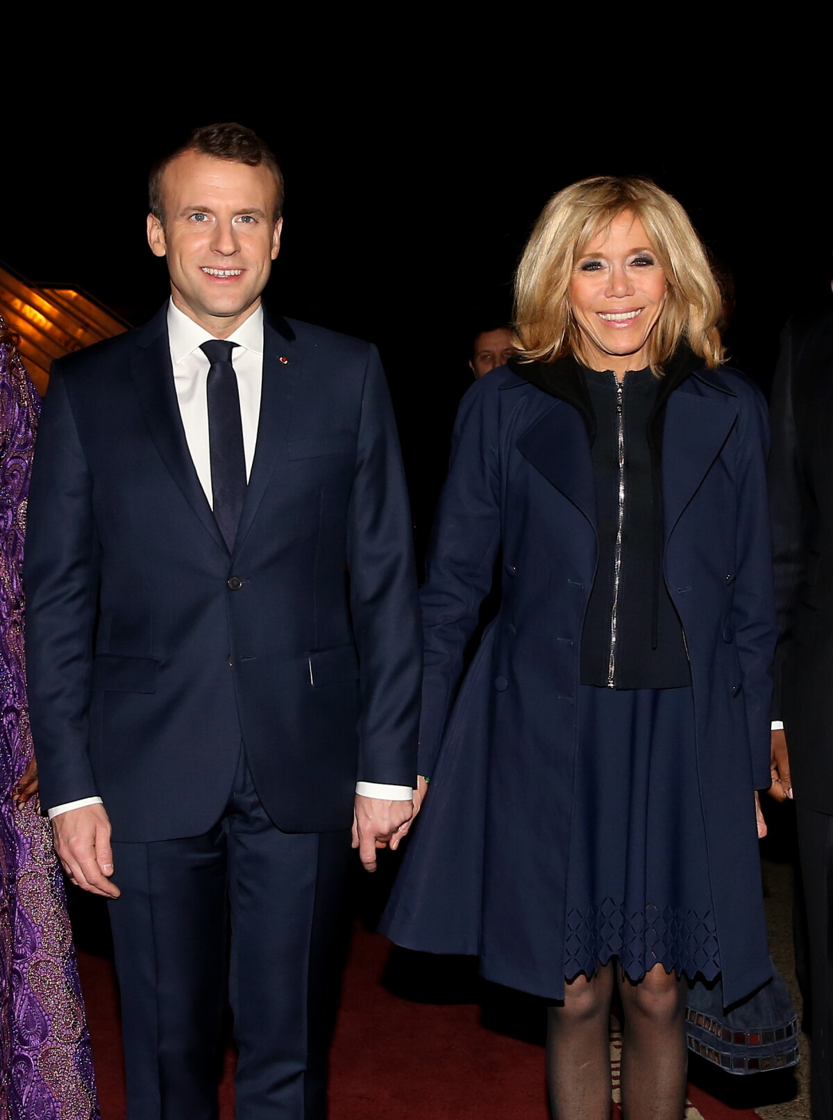 Photo : Le président de la République Emmanuel Macron et sa femme la ...